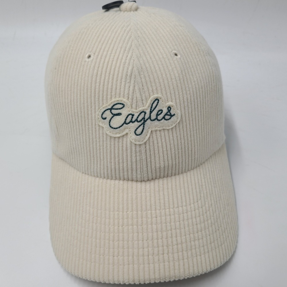 Women‎ Philadelphia Eagles Hat Strapback 47 Brand Clean Up Beige Green Corduroy